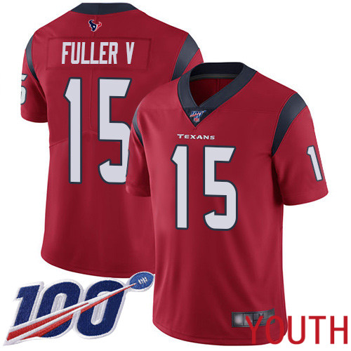 Houston Texans Limited Red Youth Will Fuller V Alternate Jersey NFL Football #15 100th Season Vapor Untouchable->women nfl jersey->Women Jersey